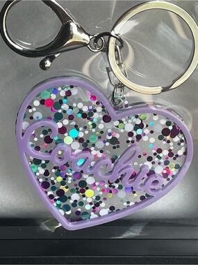 Coachie Lavender Confetti Bag Charm